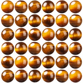 100 abalorio de piedra natural de 6 mm de ojo de tigre amarillo, abalorio sueltas con cuerda elástica para pulseras, collares, joyería