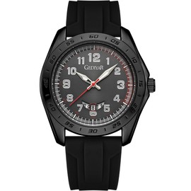 EAJOMIN Stylish Wrist Watches for Mens,Arabic Numbers Casual Business Sport Military Waterproof Rubber Silicone Band Calendar Analog Watch for Men (G717 Black)