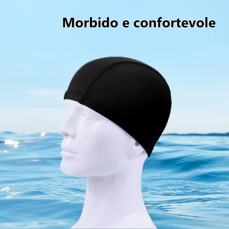 Pack of 2 Swimming Caps, Unisex Swimming Cap for Women