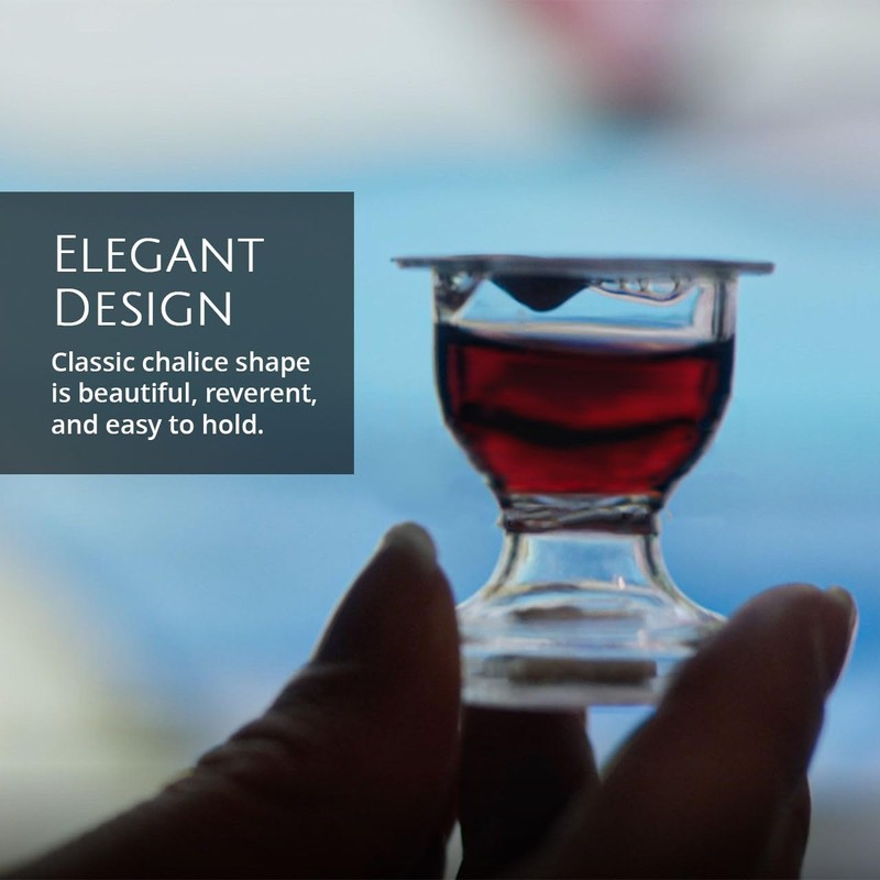 TrueVine Chalice Communion Cups and Wafer Set - Prefilled Cups