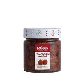 De Carlo. Semi-dried "Sun-Kissed" Cherry Tomatoes in Extra Virgin Olive Oil. 190g (6.7oz)