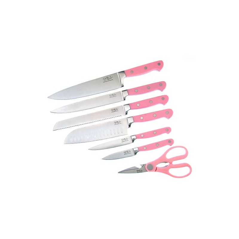 Hen & Rooster HRI036 Seven piece Kitchen Set Pink Tactical