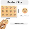 Thank You Stickers, 120 Pcs 1.45 Inch Thank You Round