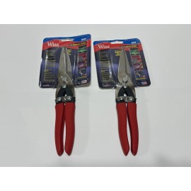 Wiss 2pc WISS (Cooper USA) NEW 10" Multi-Purpose Shears Snips Cutter, Red Grip - MPX