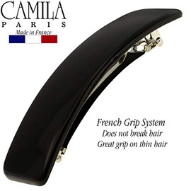 Camila Paris CP1476 French Hair Barrettes Clips for Girls, Rubberized Automatic Clasp Strong Hold Grip Hair Clips for Women, No Slip and Durable Styli