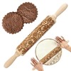 Homefantasy Rolling Pin with Pattern, Embossing Rolling Pin Made of