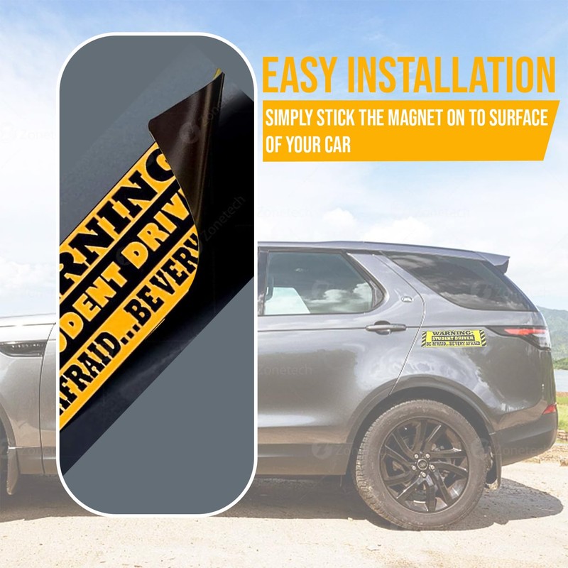 Zone Tech Student Driver Magnetic Sticker - Warning Student Driver
