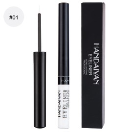 Coloured Eyeliner, Matte Liquid Eyeliner, White Eyeliner Long-Lasting Waterproof Liquid Eye Liner, Highly-Pigmented Colourful Eyeliner for Eye Makeup Tools, Black, Purple, Brown(Only White)