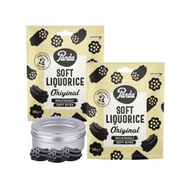 TinTastic Refillable Tin Bundle with Panda Soft Black Liquorice Vegan x 2 x 170g Bags