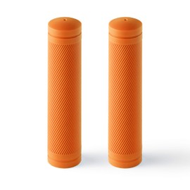 BW MTB Bike Grips – Comfortable and Grippy 130mm Bicycle Handlebar Grips – Orange