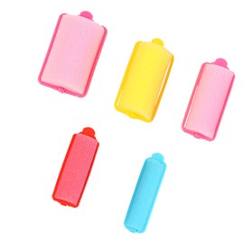 Vaguelly Sponge Hair Curler Set 6-Piece Natural Shaping Sleeping Curlers No Damage Foam Rollers for Hair Types Comfortable Overnight Styling Random Color