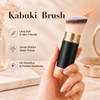 Retractable Angled Kabuki Makeup Brush - Vegan Adjustable Blush Tool