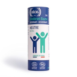 Atoa deodorant Balm Neutral 100g/3.5fl.oz | 100% natural ingredients | zero-waste | Made in France