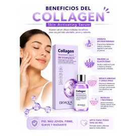 Kit 2 Sérum Facial Bioaqua Colágeno Recombinante Antiedad
