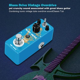 AFOT Overdrive Guitar Pedal, Blues Driver Guitar Effects Pedal Vintage Overdrive Effect Warm/Hot Modes for Pedal Mini Analog Classic Guitar Pedal True Bypass