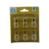 Crafter's Square Miniature Glass Cork Lid Bottles -6 Pack- .05