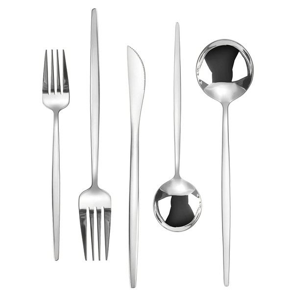 Silverware Set, KassKa 40 Pieces Flatware Cutlery Set, Stainless Steel