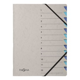 Pagna Document Wallet 7 Compartments Easy Grey 12-Piece blue