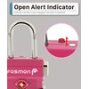 Fosmon TSA Accepted Luggage Locks, (2 Pack) Open Alert Indicator