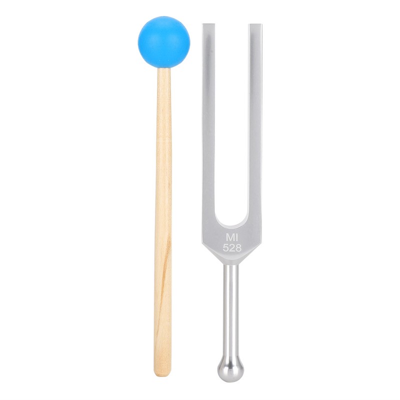 528HZ Aluminum Alloy Tuning Fork Wood Hammer Sound Healing Therapy