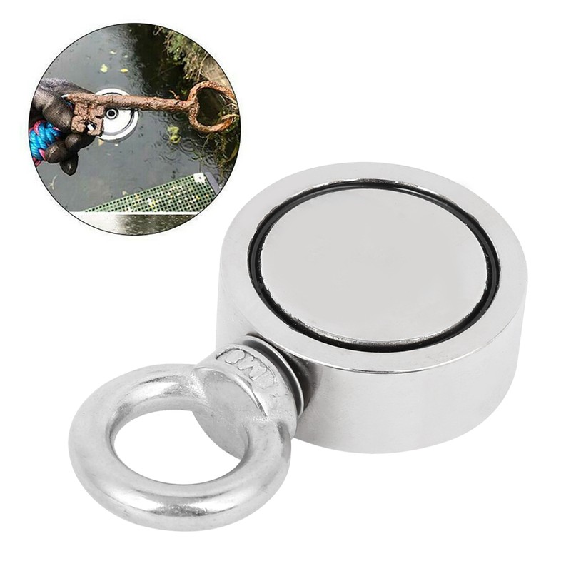 Salvage Magnet Deep Sea Double‑Sided Single Ring Maximum Load‑Bearing 176LBs