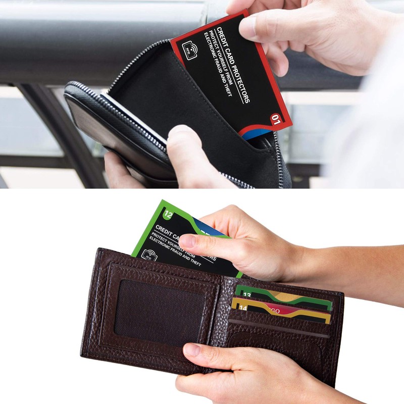 LotFancy RFID Blocking Sleeves, Set with Color Coding (19 Pack,