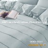 NEXHOME PRO 100% Washed Cotton Duvet Cover Twin Size, Pleated