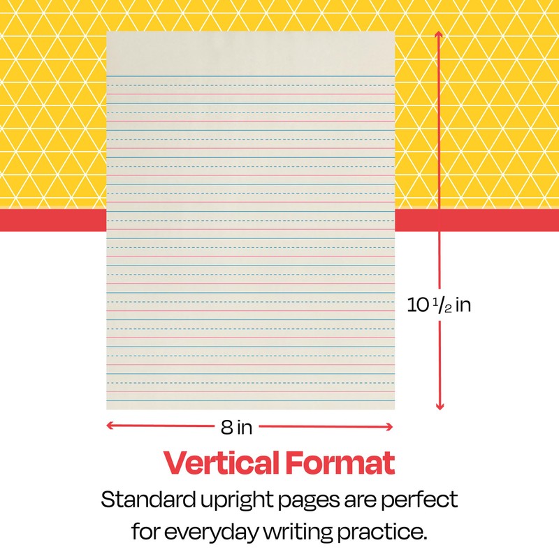 School Smart Zaner-Bloser Writing Paper, Handwriting Practice Lined Paper, Grade