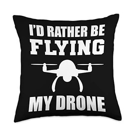 Flying my Drone Techie Person Throw Pillow