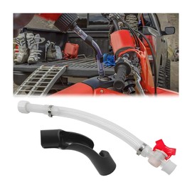 KHGUZ Car Gas Cans Hose, Vehicle Racing Fuel Filler Pipe with Ball Valve Shut, Automotive LC2 Jug Trigger Tube Accessories for 5 Gallon, Universal for SUVs, Sedans, Trucks (White)