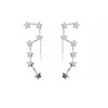 Yheakne Bohe Big Dipper Crawler Earrings Silver Star Ear Climber
