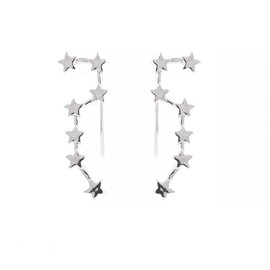 Yheakne Bohe Big Dipper Crawler Earrings Silver Star Ear Climber Earrings 7 Stars Climbing Earrings Celestial Star Earrings Jewelry for Women and Girls Gifts