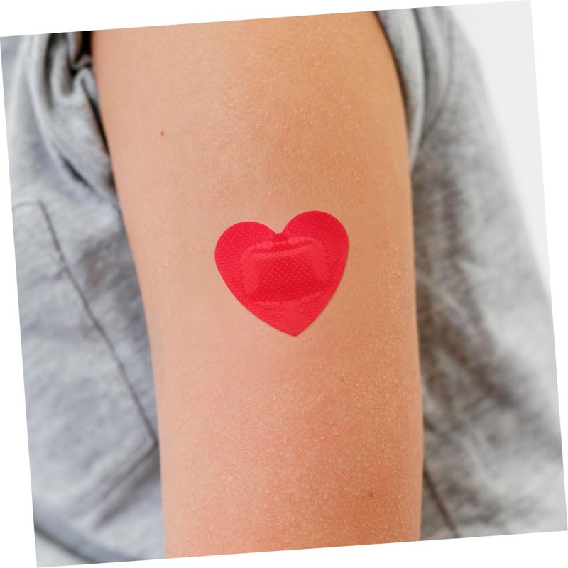 Gatuida 40pcs Heart Shaped Bandages Skin Closure Strips Heart Shaped