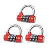 YAVINCOL 3 Pcs Password Lock, Padlock, Door Lock, U-shaped Lock,