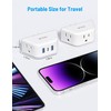 TROND Multi Plug Outlet Extender with USB - 2 Pack