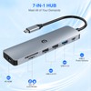 USB C Hub,TOTU 7-in-1 Docking Station, Enabling Stunning 4K HDMI