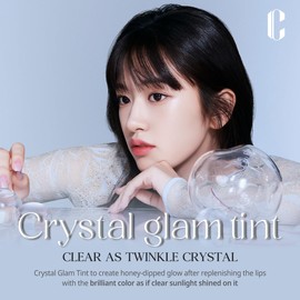 CLIO Crystal Glam Tint |Glossy Finish, Lightweight, Weightless, Buildable, Glass-Like, Smoothing, Long-Lasting, Vivid, Transparent, Shiny, Moisturizing, Hydrating (03 Blushed Peach)