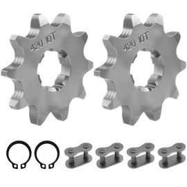 MFC·passion 420-10T 17mm Motorcycle Front Engine Sprocket for 50cc 70cc 90cc 110cc 125cc fit for CT70 Dirt Pit Bike Mini Bike ATV 4 Wheeler Moped 2PCS
