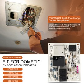 Yoursme 3106996022 Heat & Cool Analog Thermostat Control Relay Board Fit for Dometic RV Air Conditioner, Replace for Dometic 3106996.022, 3311924.000, Work with Duo Therm Analog Thermostat kit