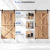 EaseLife 14 FT Double Sliding Barn Door Track and Handle