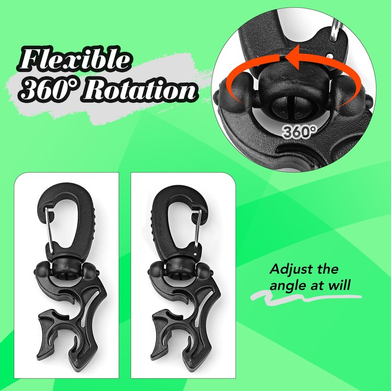 Dawitrly 3 Pieces Diving Hose Holder Clip Diving Double BCD