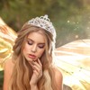 Ondder Shiny Silver Crown and Tiara for Women
