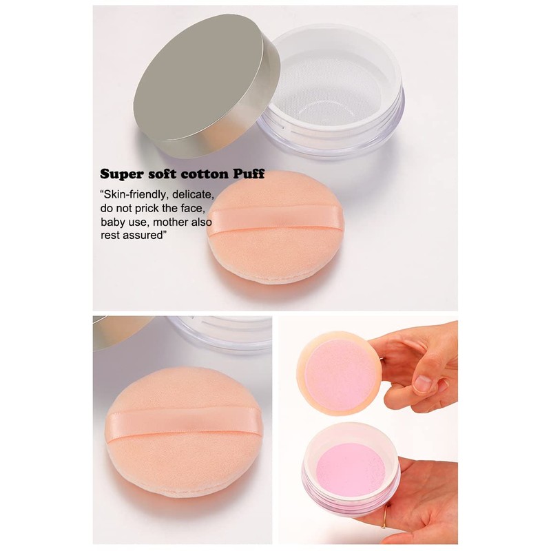 AKOAK Capacity 20 ml(0.67 oz) Empty Reusable Plastic Loose Powder