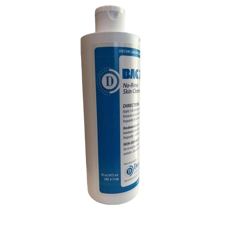 Decon Labs 7106 Bacdown Gel No-Rinse Skin Cleaner, 16 oz.