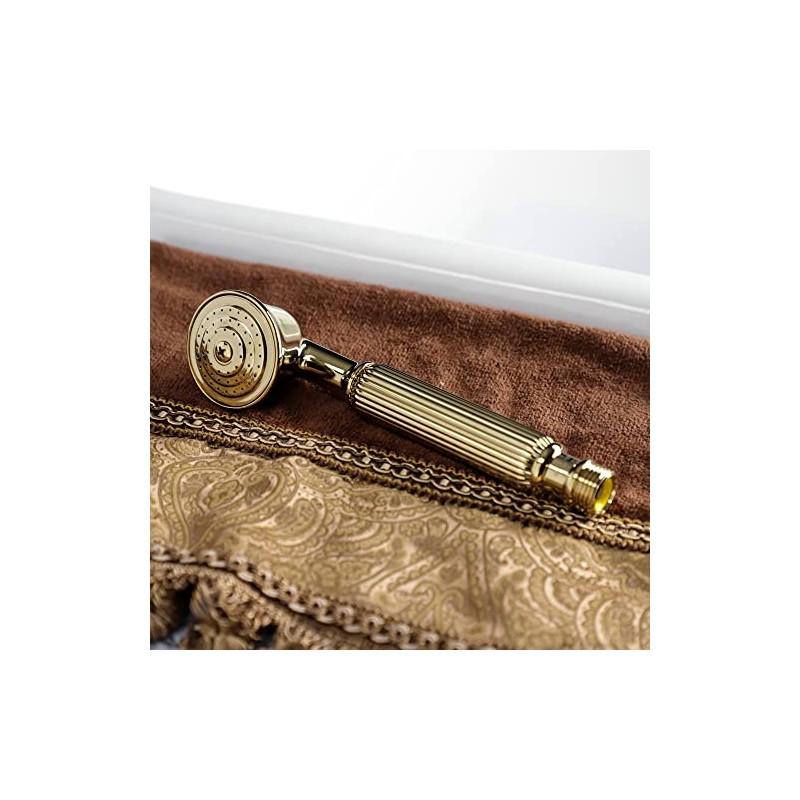 Kingston Brass K107A2 Vintage Hand Shower Head, Polished Brass 6.88