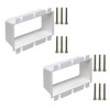 iMBAPrice BE3-2 (3-Gang) Electrical Power Outlet Box Extender - White,