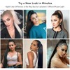 PARXITN Claw Jaw Clip-In Ponytail Hair Extensions, Synthetic Hairpiece, Black,
