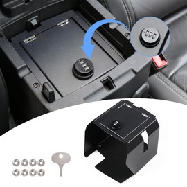 sukemichi Center Console Gun Storage Gun Safe Console Vault Locking Storage Box for 2018-2023 Jeep Wrangler JL 4XE Gladiator JT Accessories, Armrest Storage Box with 3 Digit Password Lock