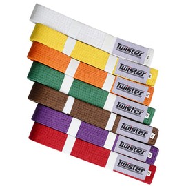 TWISTER Rank Belts for Martial Arts Karate, Aikido, Taekwondo, Judo, (White, 1)