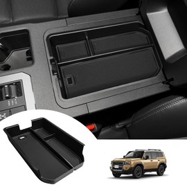 YUJIANQ Center Console Organizer for Toyota Land Cruiser 250 Prado J250 LC250 2024 2025 Accessories armrest Storage Box Console Organizer Tray (Not Fit Cool Box) (Center Console Organizer)